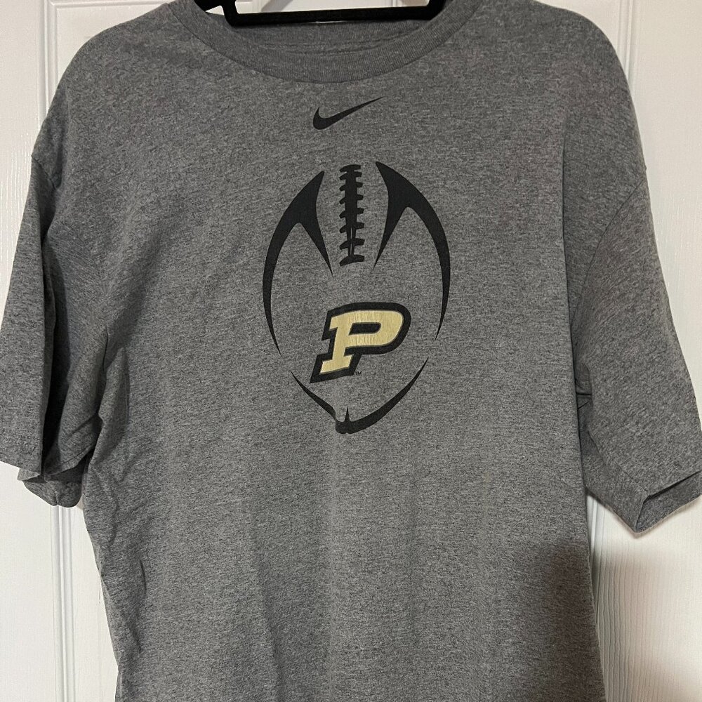 Purdue Football Nike Grey T Shirt; L